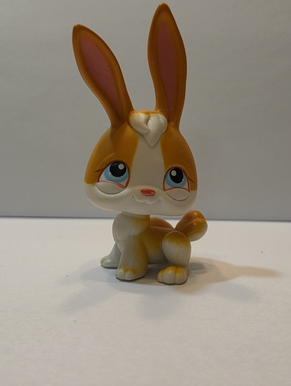 Littlest Pet Shop LPS Orange and White Bunny Rabbit